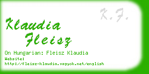 klaudia fleisz business card